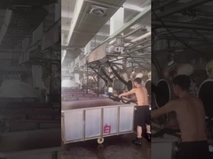 Quá trình quay phim tại chỗ của quá trình sản xuất của nhà máy dệt của Jiarui Textile Company