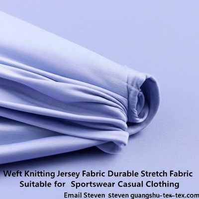 Weft Knitting Jersey Fabric Durable Stretch Fabric Suitable for Sportswear Casual Clothing Email Steven Steven guangshu-tex.com